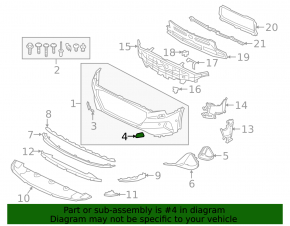 Left headlight washer cap for Audi e-tron 19-25 pre-restoration, S-line