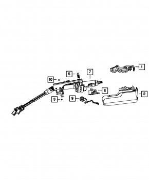 Steering Column Chrysler 200 11-14