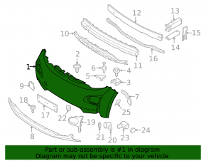 Front Bumper Bare BMW i3 14-17