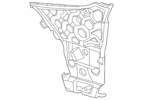 Rear bumper mount, left outer, BMW X6 G06 20-25 Without m, m competition, bumper cover & trim