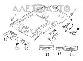 BMW X2 F39 18-23 black rear right ceiling handle