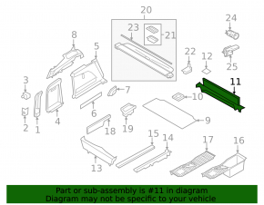 BMW X5 F15 14-18 trunk opening trim black, scratches