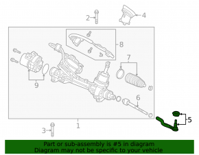 Right tie rod end for Acura RDX 19-25