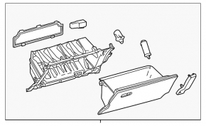 Glove box, glove compartment Lexus RX350 RX450h 16-22 black