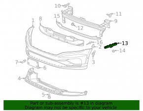 Front bumper mount left VW Passat 20-22
