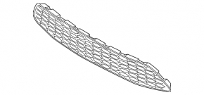 Lower grille front bumper Nissan Sentra 16-19 rest