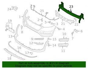 Front bumper reinforcement Hyundai Tucson 19-21 rest