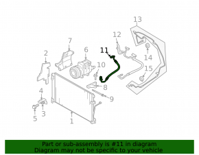Subaru B10 Tribeca air conditioner condenser-compressor hose