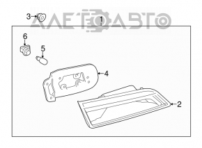 Light inside trunk lid left Toyota Camry v50 12-14 usa