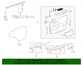 Seat Memory Control Front Left Lexus RX350 RX450h 10-15