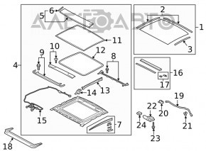Panorama assembly Audi A5 F5 17- 5D