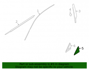 Door triangle outer front left Audi A3 22-26