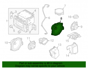 Speaker door front left Kia Sorento 16-20