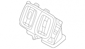 Hyundai Tucson 22-24 center console air vent, black