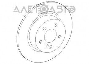 Rear right brake disc Mercedes W167 GLE 350 450 20-23 345mm