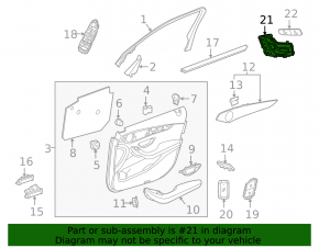 Front left seat control Mercedes C-class W205 15-18