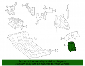 Right engine mount for Mercedes GLC 300 20-22