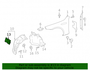Left front fender liner hatch for Mercedes W213 E 17-23