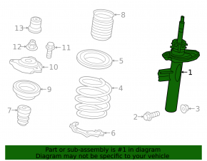 Front right shock absorber Mercedes X247 GLB 20-26