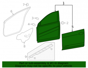 Door bare front left Nissan Rogue Sport 17-19