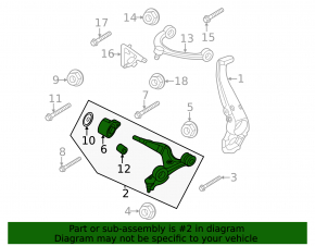 Lower control arm, front right, Porsche Taycan 20-26 RWD