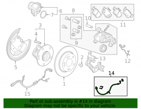 Brake hose rear left Honda Insight 19-22