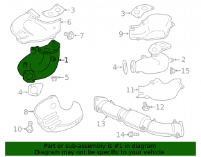 Exhaust manifold right Subaru Impreza WRX GH 08-14 2.5T