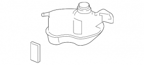 Nissan Rogue Sport 17-22 Coolant Expansion Tank with Cap