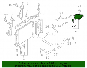 Nissan Rogue Sport 17-19 Coolant Expansion Tank Without Cap