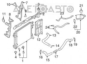 Nissan Rogue Sport 17-19 Coolant Expansion Tank Without Cap