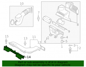 Air intake Hyundai Sonata 15-17 2.4 lower part