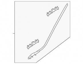 Right windshield molding for Volvo XC40 19-25, matte black