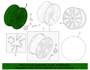 Wheel disk R17 x 7.5J 5*114.3 Honda Accord 18-22 type 3 hybrid with sensor, light curb, dented sensor