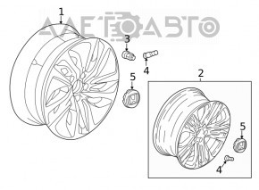 Wheel disk R17 x 7.5J 5*114.3 Honda Accord 18-22 type 3 hybrid with resonator 220 Hz, curb