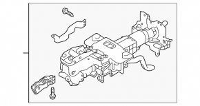 Steering column Infiniti Q50 18-21 without adaptive control