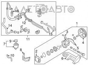 High pressure hose power steering Nissan 350z