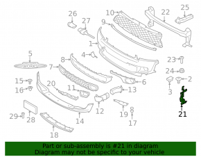 Front bumper deflector left Mini Cooper Clubman R55 11-14 rest