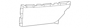 Left rear bumper trim for BMW iX 21-25, gloss black
