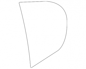 Door glass triangle rear right BMW 3 F30 4d 12-18