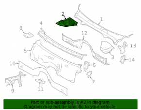 Right underhood trim BMW 5 G30 17-23 structure