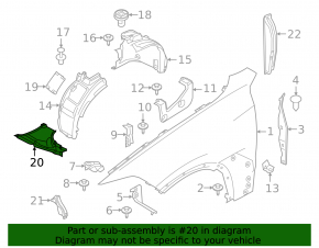 Front right mudguard lower part BMW X7 G07 19-