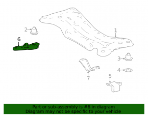 Right rear subframe lug for Toyota Avalon 13-18