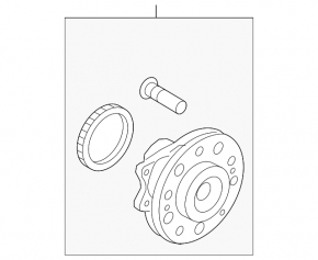 Rear left hub Kia Forte 4d 14-18 GSP