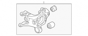 Kia Optima 11-15 rear right axle shaft, aluminum