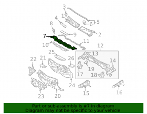 Wiper pan metal Toyota Prius 20 04-09