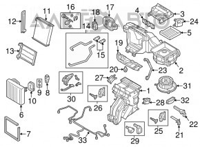 Actuator motor left upper drive heater air conditioner VW Jetta 19-24