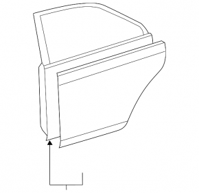 Door bare rear right Toyota Camry v40 red se
