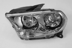 Headlight front left complete Dodge Durango 11-13 xenon, light, crack on glass