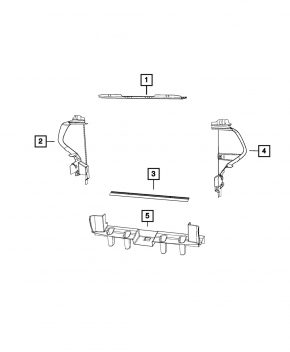 Radiator deflector left Dodge Durango 14-15 3.6, 5.7