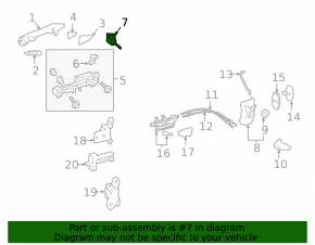Front left lock cylinder Lexus NX200t NX300 NX300h 15-19